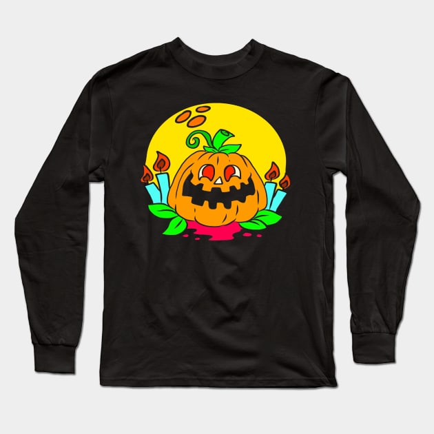 Halloween pictures on t-shirt for kids pumpkin Long Sleeve T-Shirt by KK-Royal